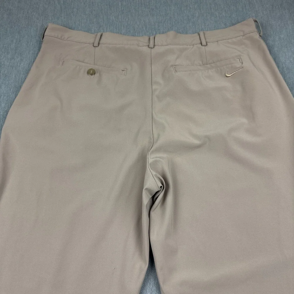 Nike Pants Mens 38 Brown Khaki Chino‎ Coach Training Performance Lightweight